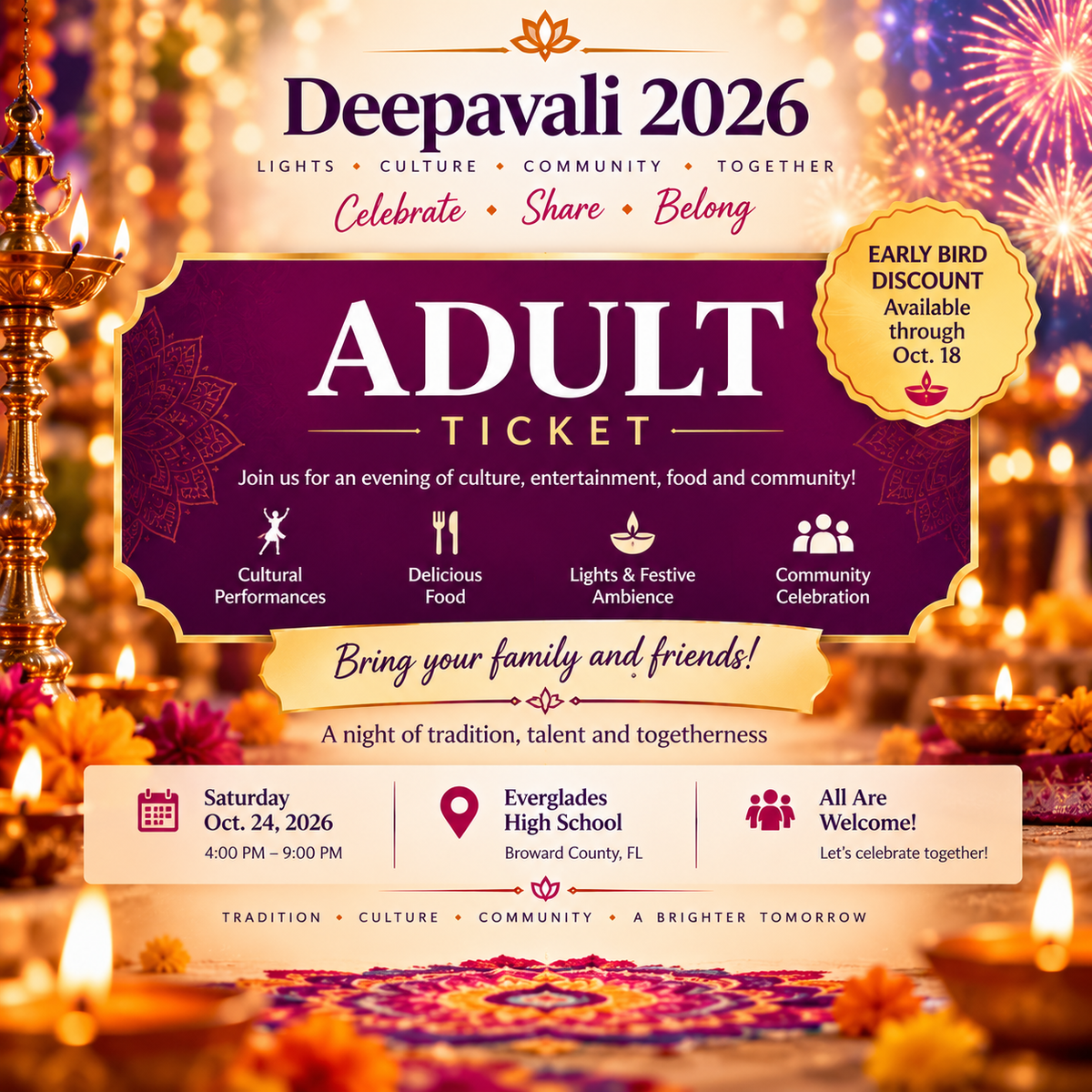 Deepavali 2026 – Adult Ticket